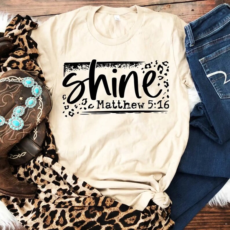 Shine Matthew 5:16 Cream Color T-shirt 