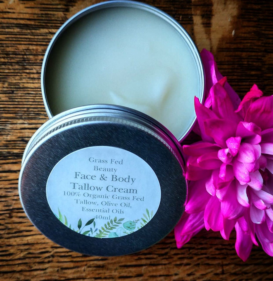 Solid Tallow Cream 100 Grass Fed Organic Face & Body Etsy