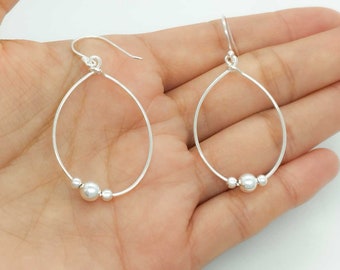 boucles d'oreilles goutte argent 925 pour femme, boucles d oreilles goutte argent, boucle d'oreille argent goutte, cadeau maman