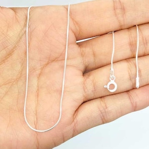 925 silver chain necklace mouse tail style, without pendant 40 cm 45 cm or 50 cm, women&#39;s silver chain for pendant, gift for women