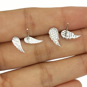 boucle d oreille aile d ange argent