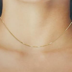 Venetiansk länkkedja i 925 sterlingsilver med guldplätering för kvinnor, 40, 45, 50 cm och 0,8 mm, av italienskt ursprung
