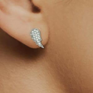boucle d oreille aile d ange argent