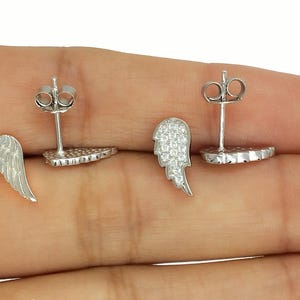 boucle d oreille aile d ange argent massif