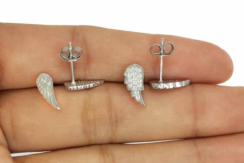 boucle d oreille aile d ange argent massif