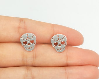 925 silver skull earrings for women, skull earrings, skull earrings, Mexican skull earrings