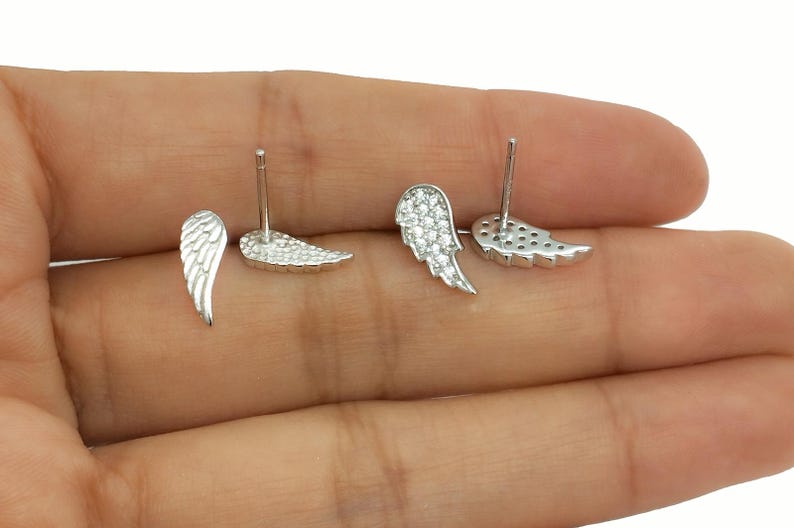 boucle d oreille aile d ange argent 925