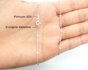 925 silver ball chain for women 38cm, 40cm - 45cm, silver ball necklace, mesh ball chain, ball necklace, silver ball chain