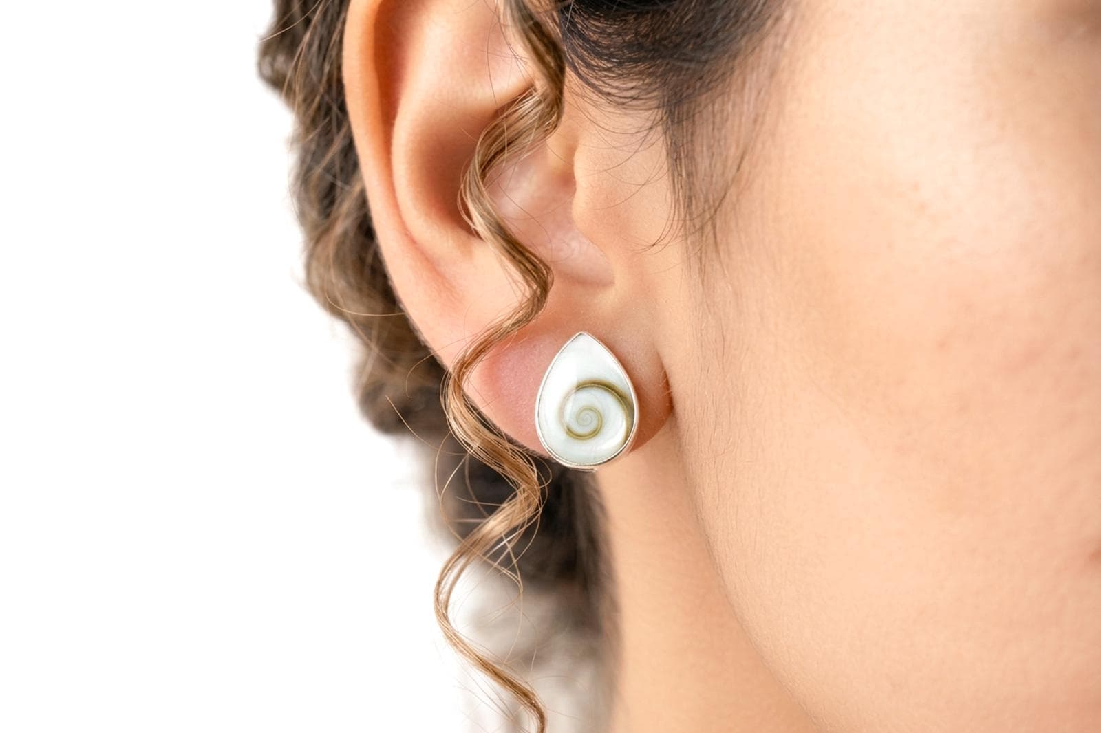 Saint Lucia eye earrings in 925 sterling silver for women, Saint Lucia eye earrings
