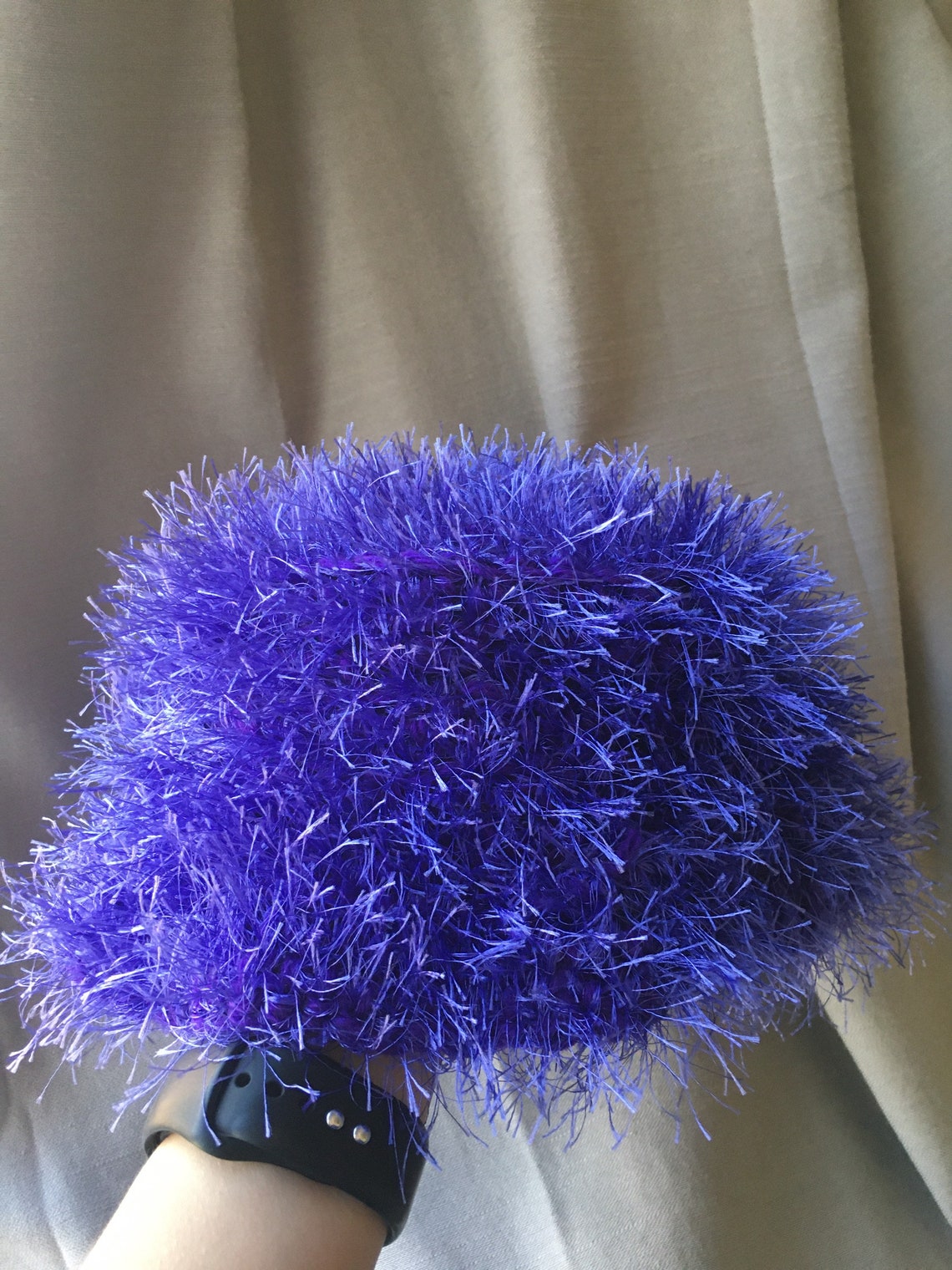 Purple Fuzzy Bucket Hat Size Xs/small Etsy UK