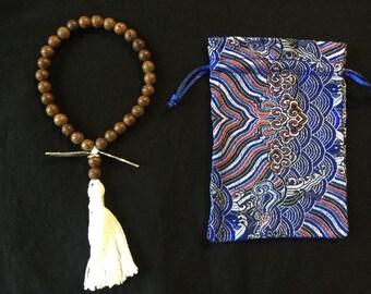 Bead Bracelet, Mini Mala for meditation, Wooden beads for Prayer.