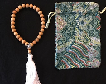Pulsera De Rosario Ajustable TELAIN – Hecha A Mano Con Cuentas De Rosa, Unisex, Para Meditación Y Regalos Espirituales