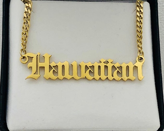 Hawaiian Logo Chain Gold Necklace