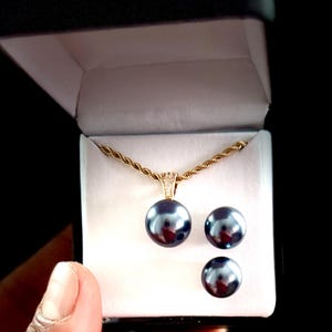 Parure de perles naturelles du Pacifique sud 12 mm