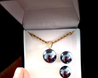 12mm Natural South Pacific Pearl Set