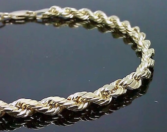 14k Gold Filled THICK 7mm Princess Diamond Cut Chain