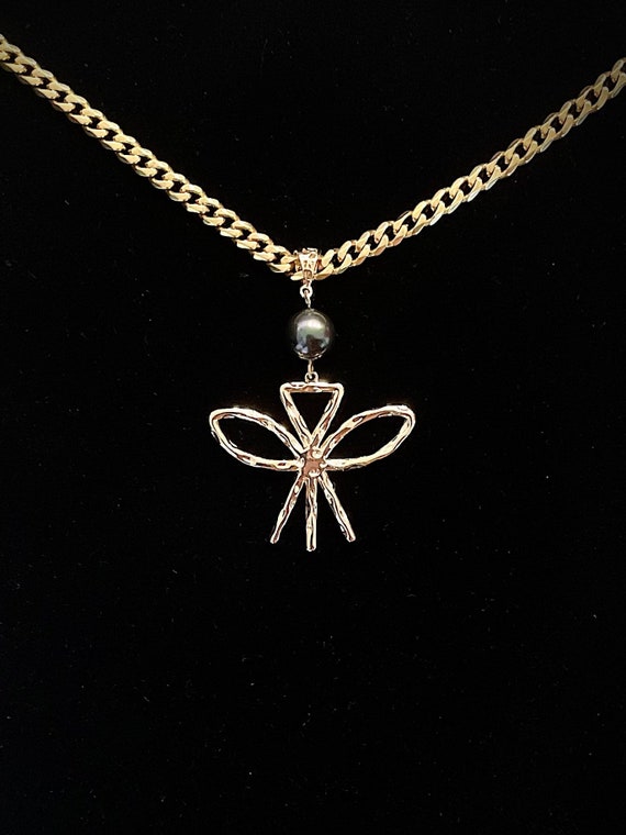 14k Gold Kanaka Maoli Pendant with 8mm Cuban Chain