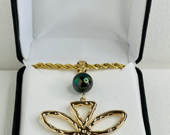 14k Kanaka Maoli Pendant Gold Chain