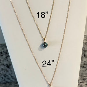 14k Gold TAHITIAN PEARL Necklace 20” Long Chain