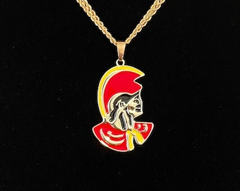 King Kamehameha Ali'i Gold Pendant + Double Stack 2mm Gold Filled Chains