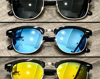 POLARIZED Round Semi-Metal Sunglasses