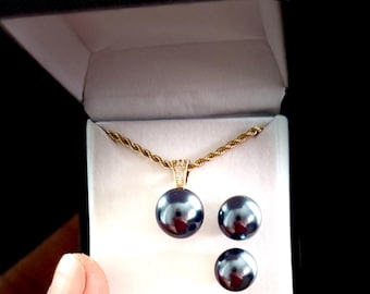 12mm Natural South Pacific Pearl Set