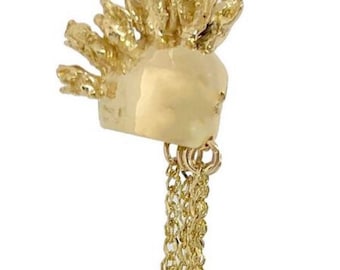 14k Gold Filled Hawaiian Ikaika Helmet Pendant Chain