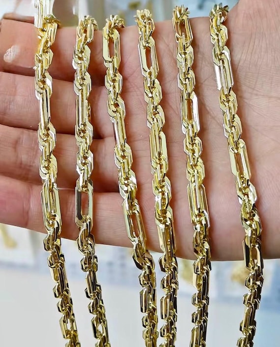 5mm Thick 14k Gold Italian Milano Luxury Chain