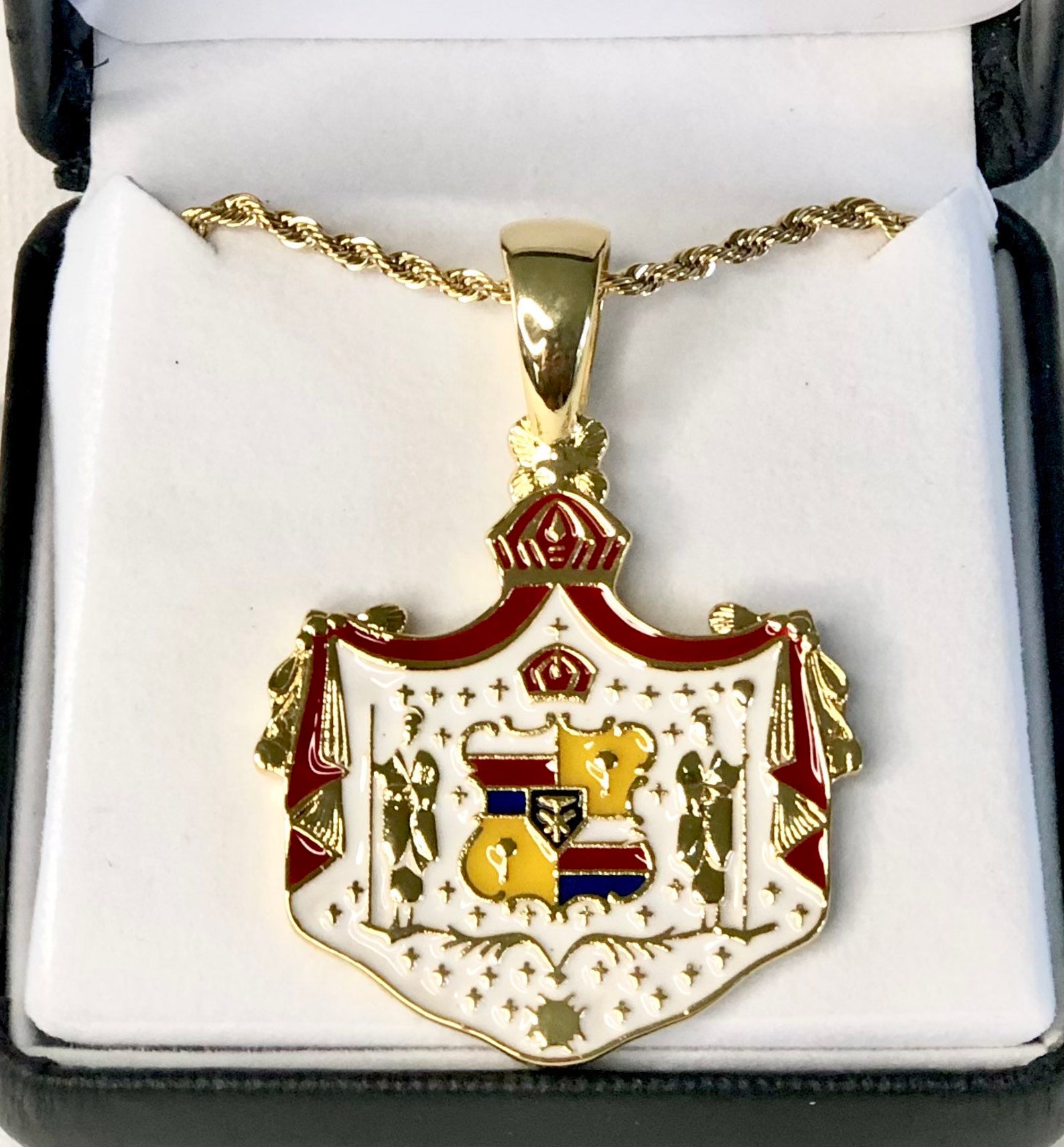 14k Gold Hawaiian Coat of Arms PENDANT Etsy