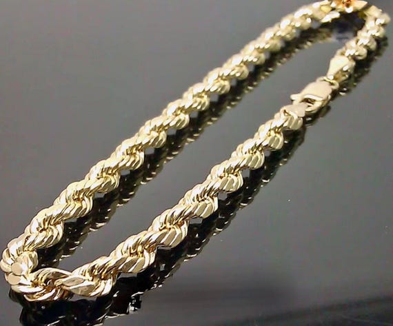 10k Gold Filled THICK 7mm Princess Diamond Cut Chain