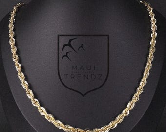 THICK 14k Gold Filled 6mm Twisted Rope Chain