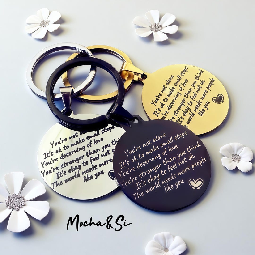 Recovery Keychains Mental Health Gift Keychain With Fidget/positivity Recovery Self Care ...