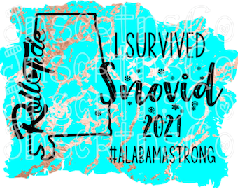 Snovid Alabama Rolltide 2021, PNG digital Download