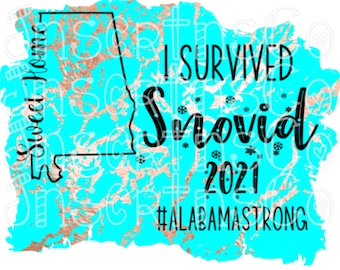 Snovid Alabama, AlabamaStrong, 2021, PNG digital download for Sublimation