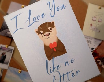 I love you like no Otter | Postcard DIN A6 | climate neutral | Valentine's Day | Engagement | The Other Otter Shop | Version 2022