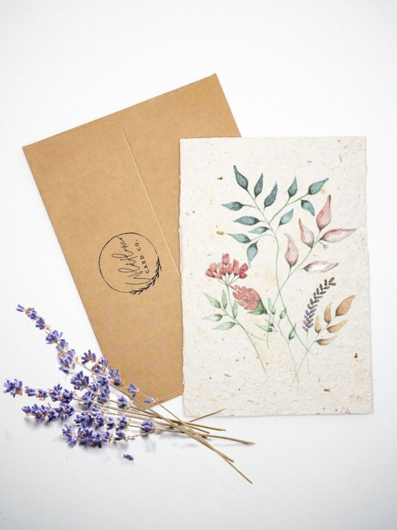 Wildflower Seed Paper Card Plant me