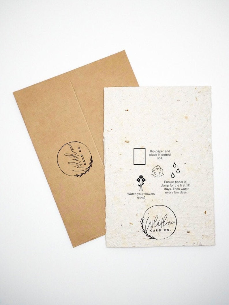 Wildflower Seed Paper Card Plant me