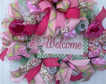 Welcome Floral Wreath