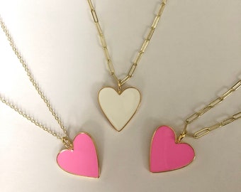Strawberry Quartz Heart Necklace heart jewelry valentine gift for her pink heart necklace heart pendant sweetheart necklace,