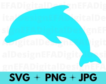 Turquoise Dolphin Svg Cut Files, Dolphin Clipart, Instant Digital Download, Cricut Files, Clipart, Shirt Design, Cut file, Instant Download