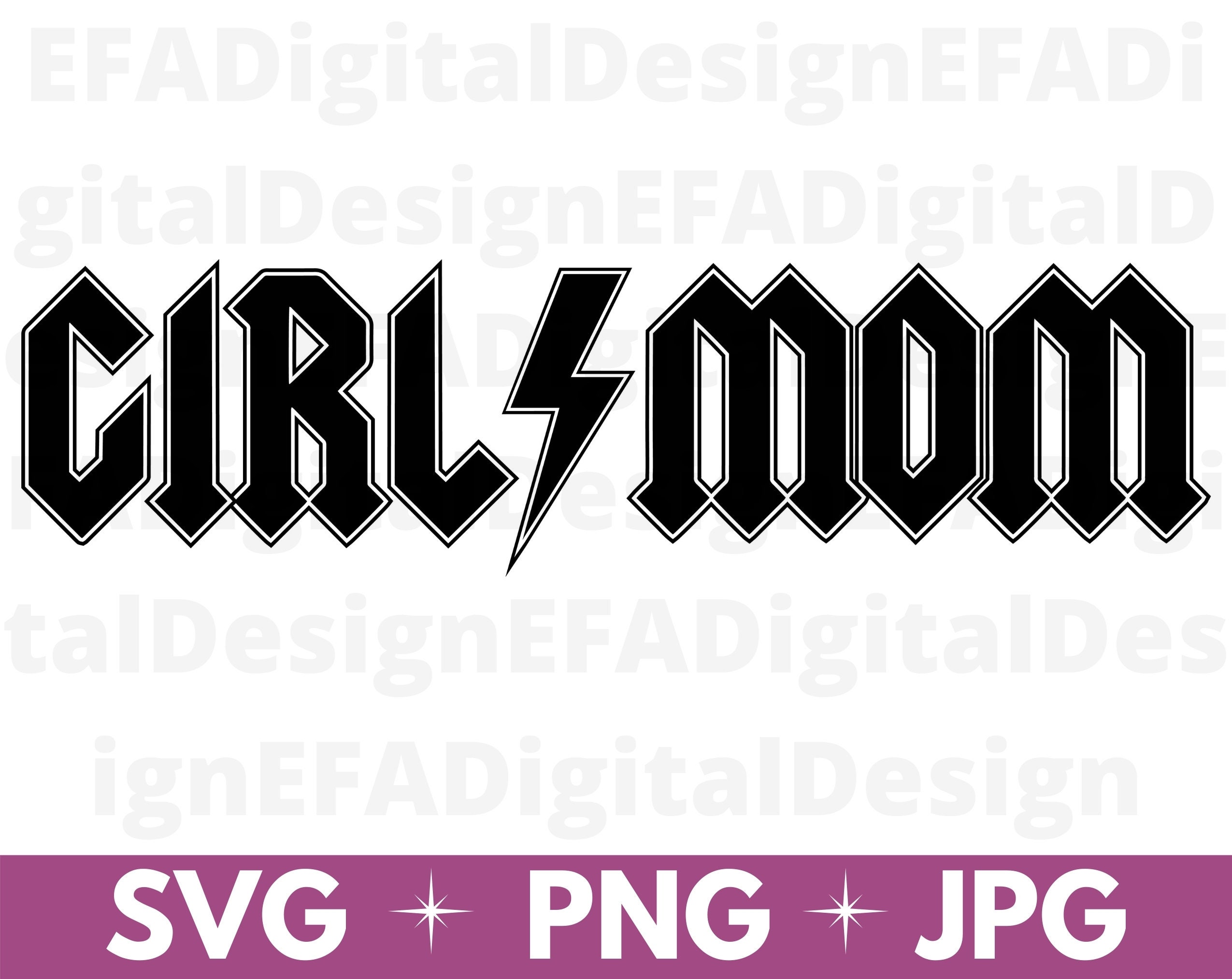 Girl Mom AC/DC Svg Cut Files Girl Mom SVG Funny Mother - Etsy Ireland