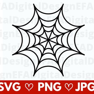 Spider Web Cut File, Simple Spider Web Shirt Design, Cobweb Halloween Clipart, Cricut File, Cut file, Jpg, Png, Svg, Instant Download