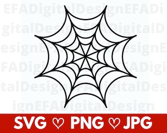 Spider Web Cut File, Simple Spider Web Shirt Design, Cobweb Halloween Clipart, Cricut File, Cut file, Jpg, Png, Svg, Instant Download