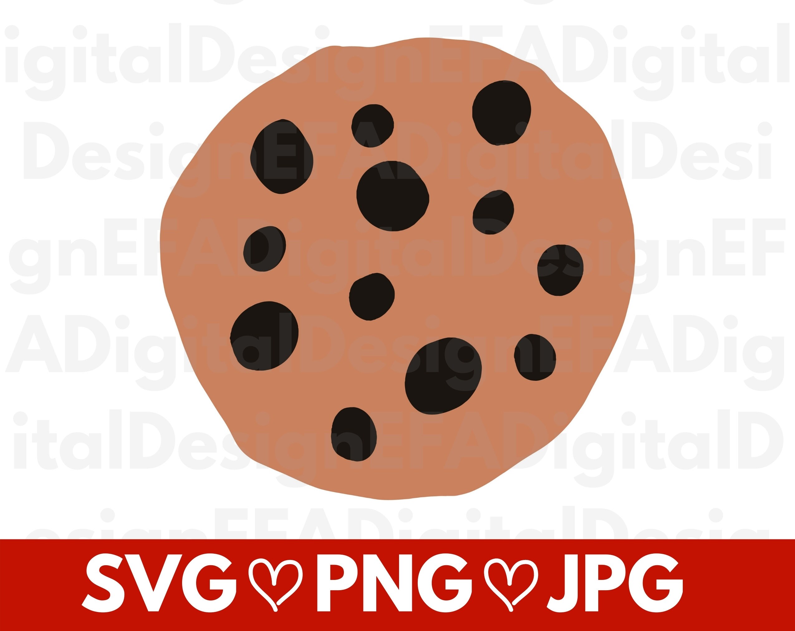 Chocolate Chip Cookie Clipart SVG Files Instant Download - Etsy