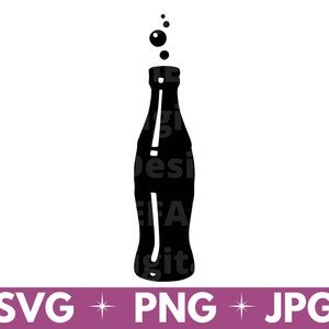 Soda Coke Bottle SVG Cut File & Clipart, Cola Bottle Svg, Cola with Bubble Svg