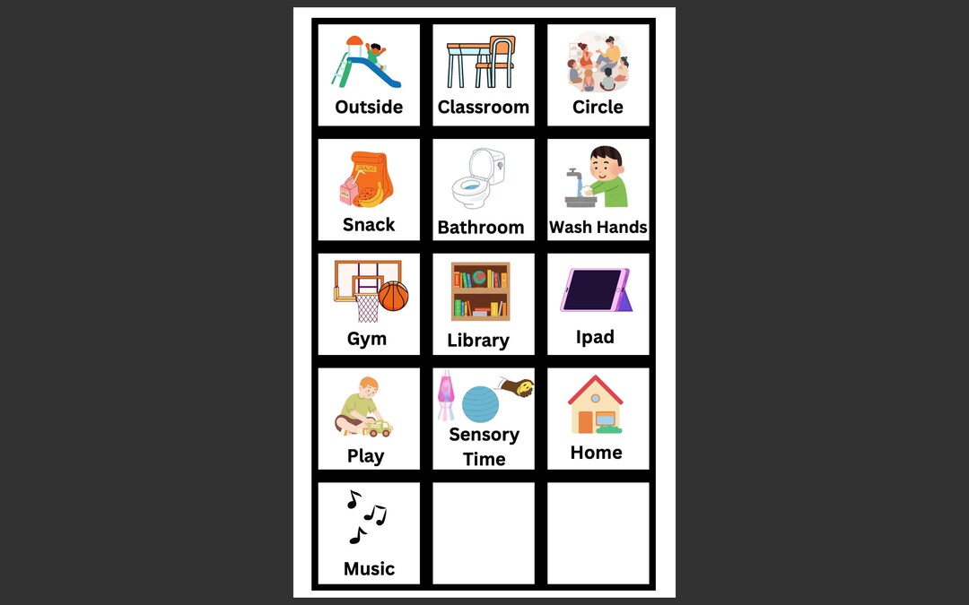 Visual Schedule and First Then Board Printable for Children - Etsy