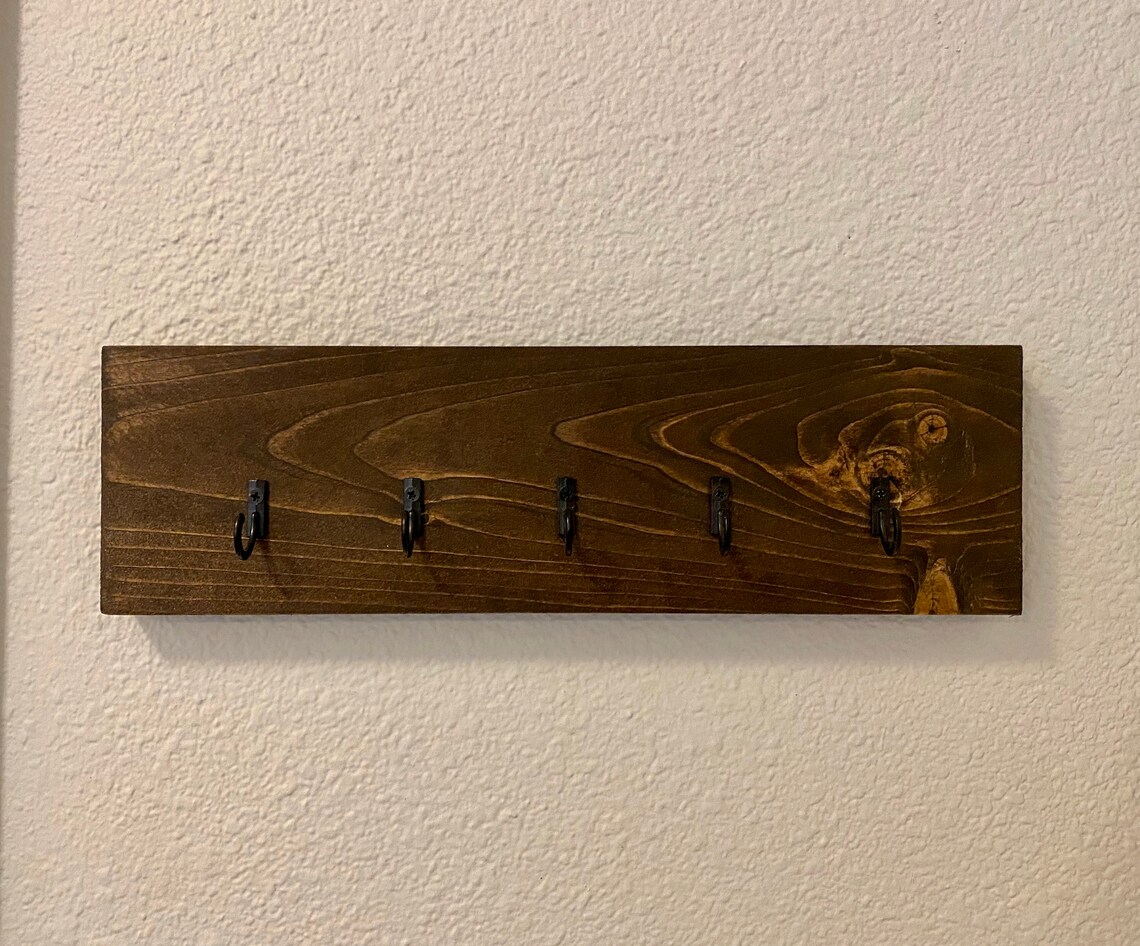 Handmade Rustic Wood Key Rack Etsy