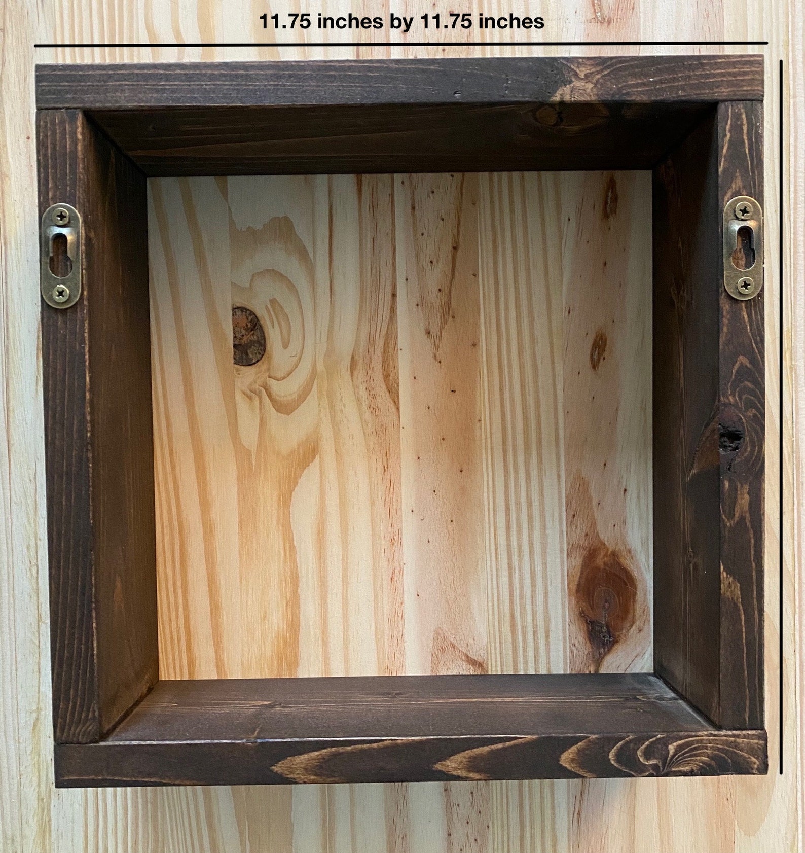 Rustic Handmade Wood Floating Box Shelf Set of 3 Etsy