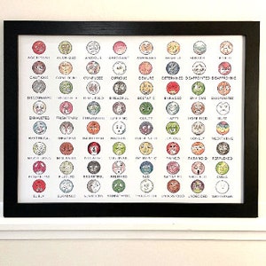 64 Feelings Emotions Poster