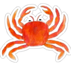 Crab Stickers - Weatherproof